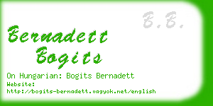 bernadett bogits business card